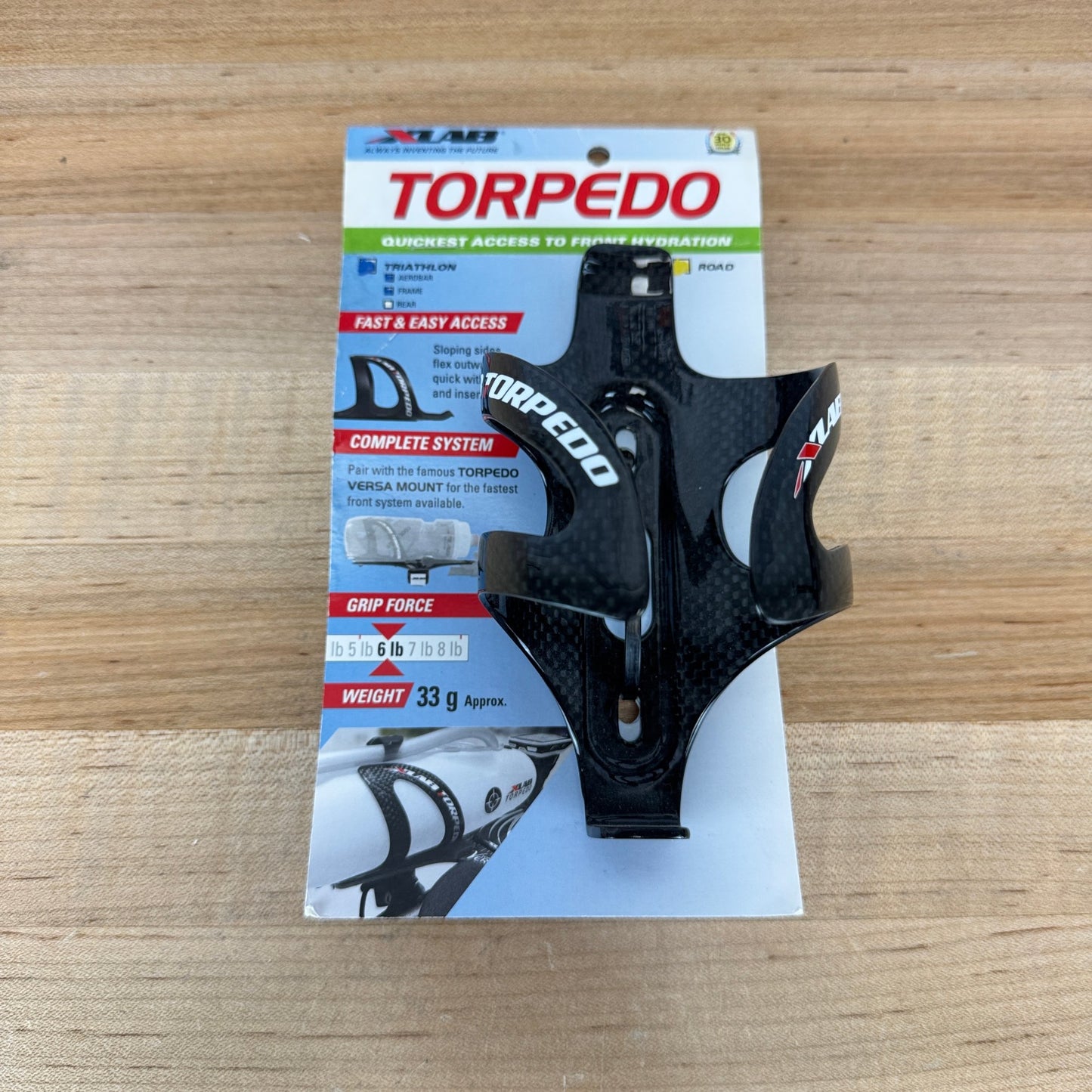 New! Xlab Torpedo Cage Black Carbon Bike Water Bottle Cage 33g