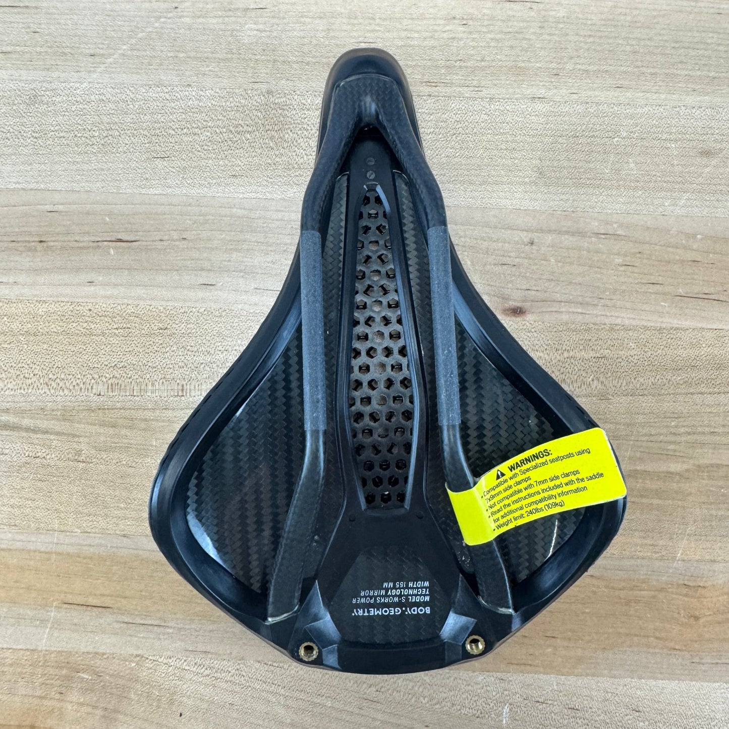New! Specialized S-Works Power Mirror 155mm 7x9mm Carbon Rails Bike Saddle