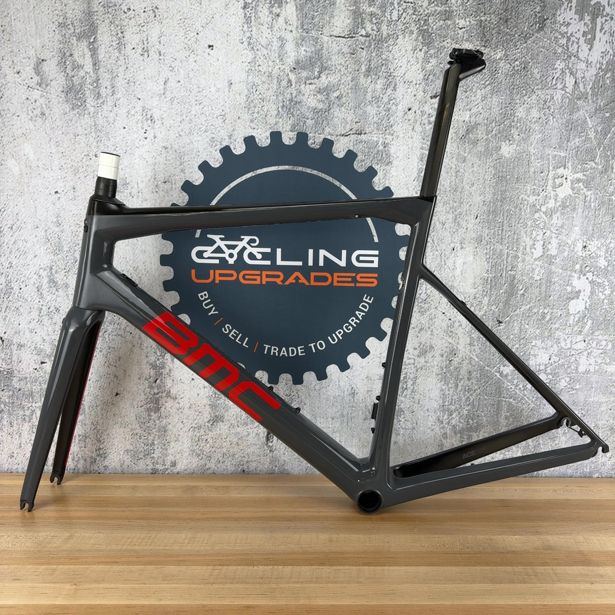 Low Mile! 2019 BMC Teammachine SLR 01 58cm Carbon Grey Rim Brake Frameset 1684g