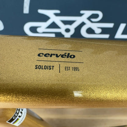 Mint! Cervelo Soloist 56cm Gold Dust Disc Brake Carbon Road Bike Frameset 2840g