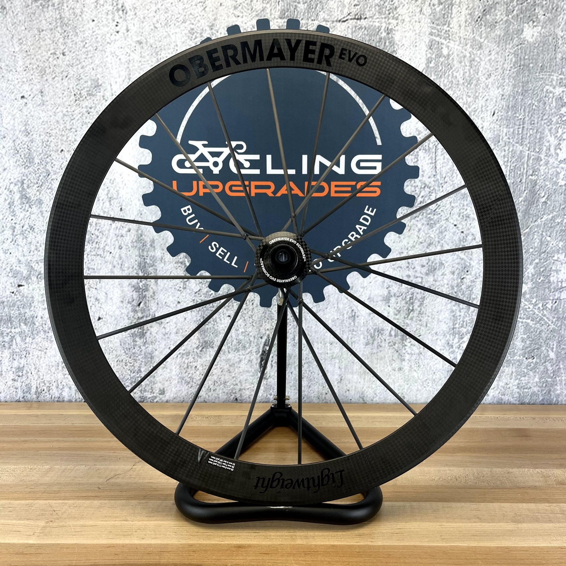 Low Mile! 2023 Lightweight Obermayer Evo Schwarz Carbon Disc Brake Tubeless Front Wheel