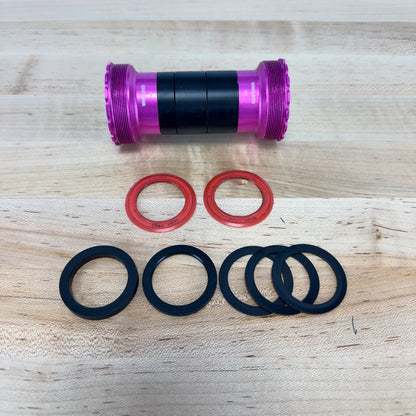 Low Mile! Wheels Manufacturing T47/86 Inboard DUB Abec-3 Pink Bottom Bracket