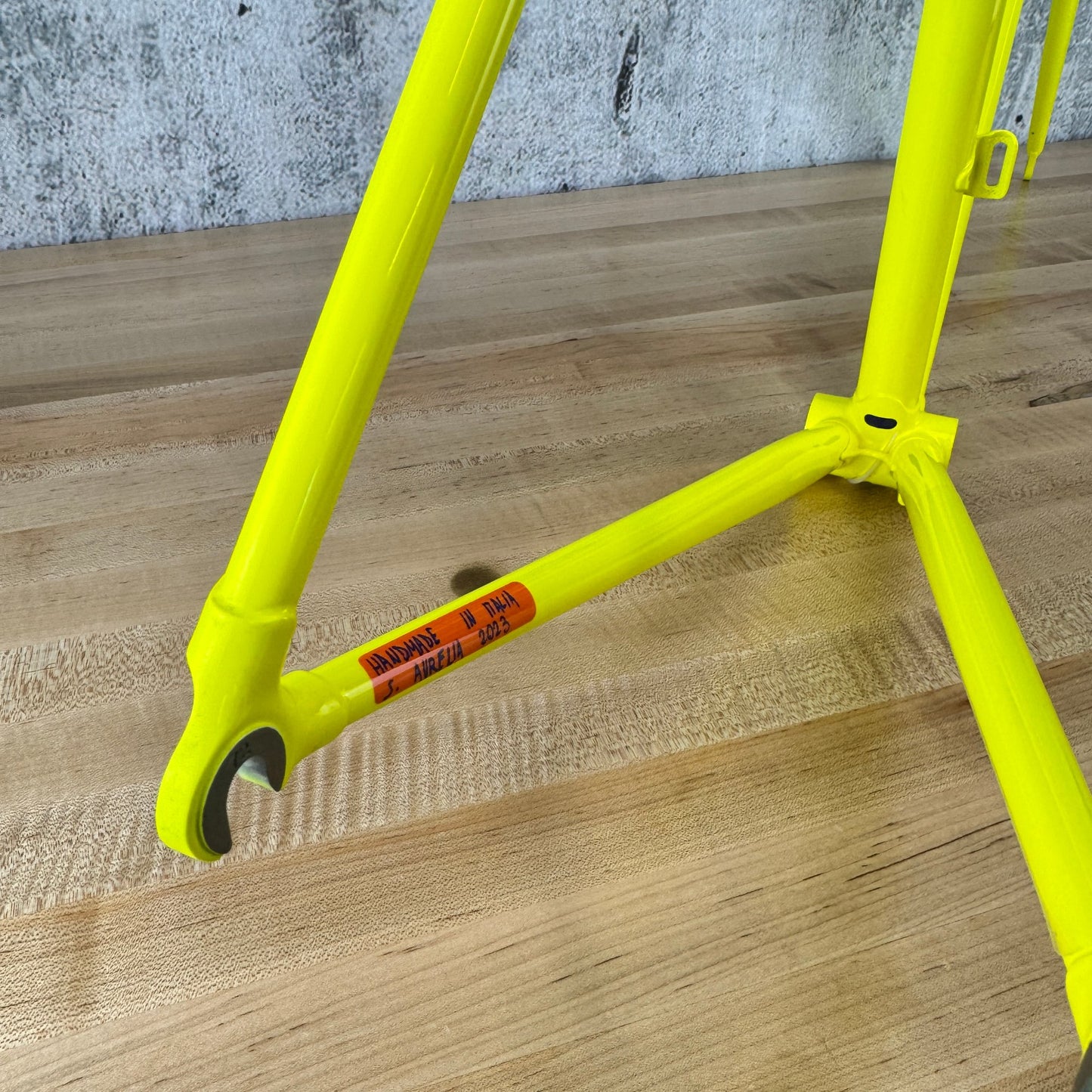 New! 2023 Dario Pegoretti Luigino Vintage 54cm Yellow Steel Rim Brake Frameset