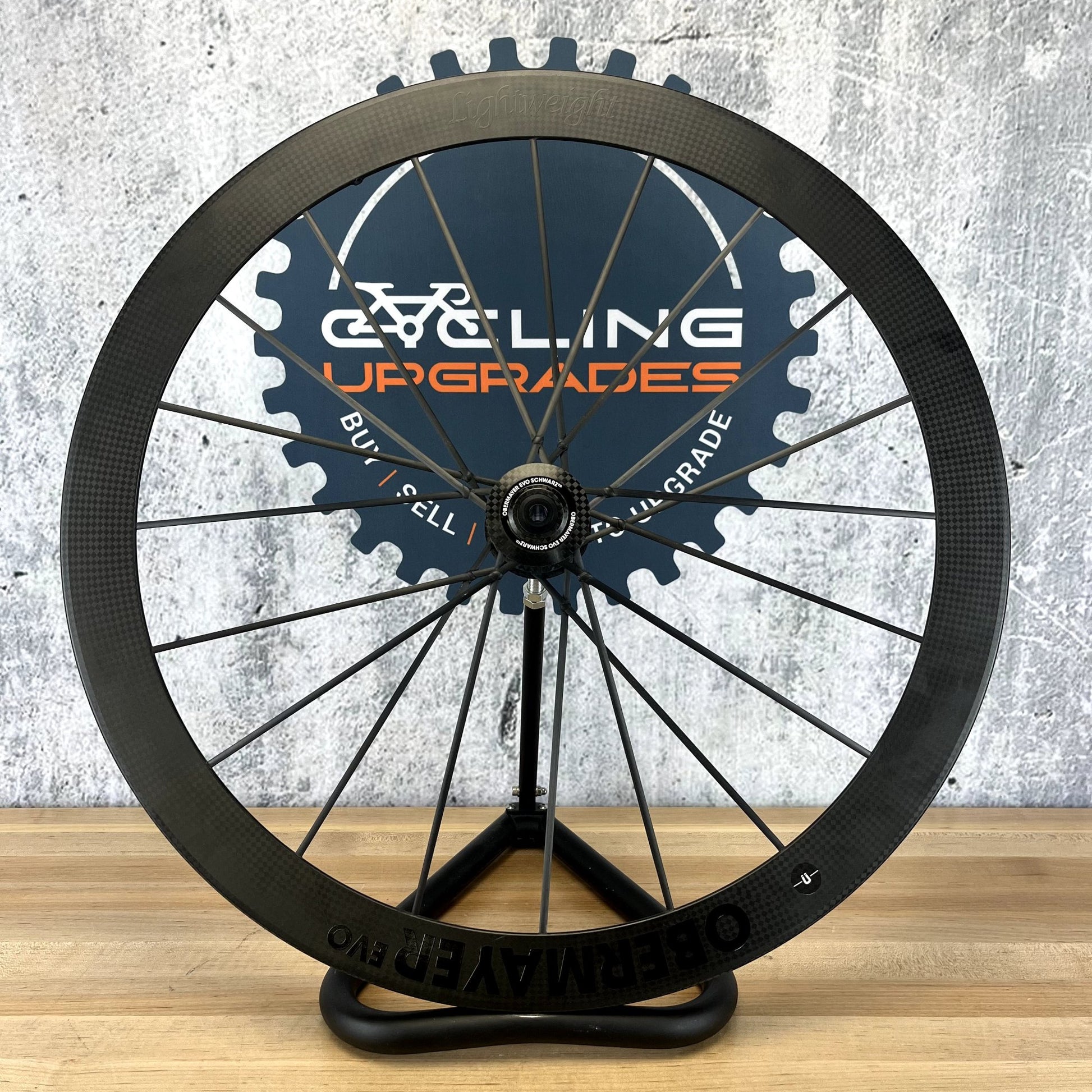 Low Mile! 2023 Lightweight Obermayer Evo Schwarz Carbon Disc Brake Tubeless Front Wheel