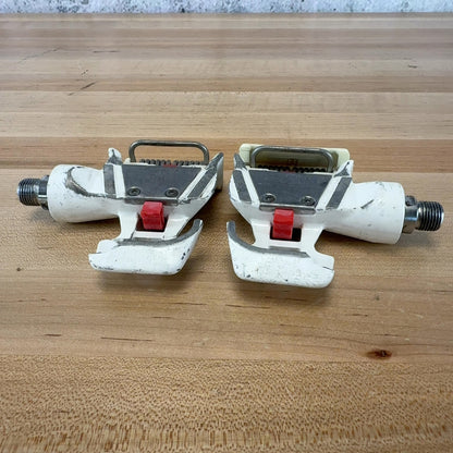 Time Bioperformance White Alloy Vintage Clipless Bike Pedals 464g