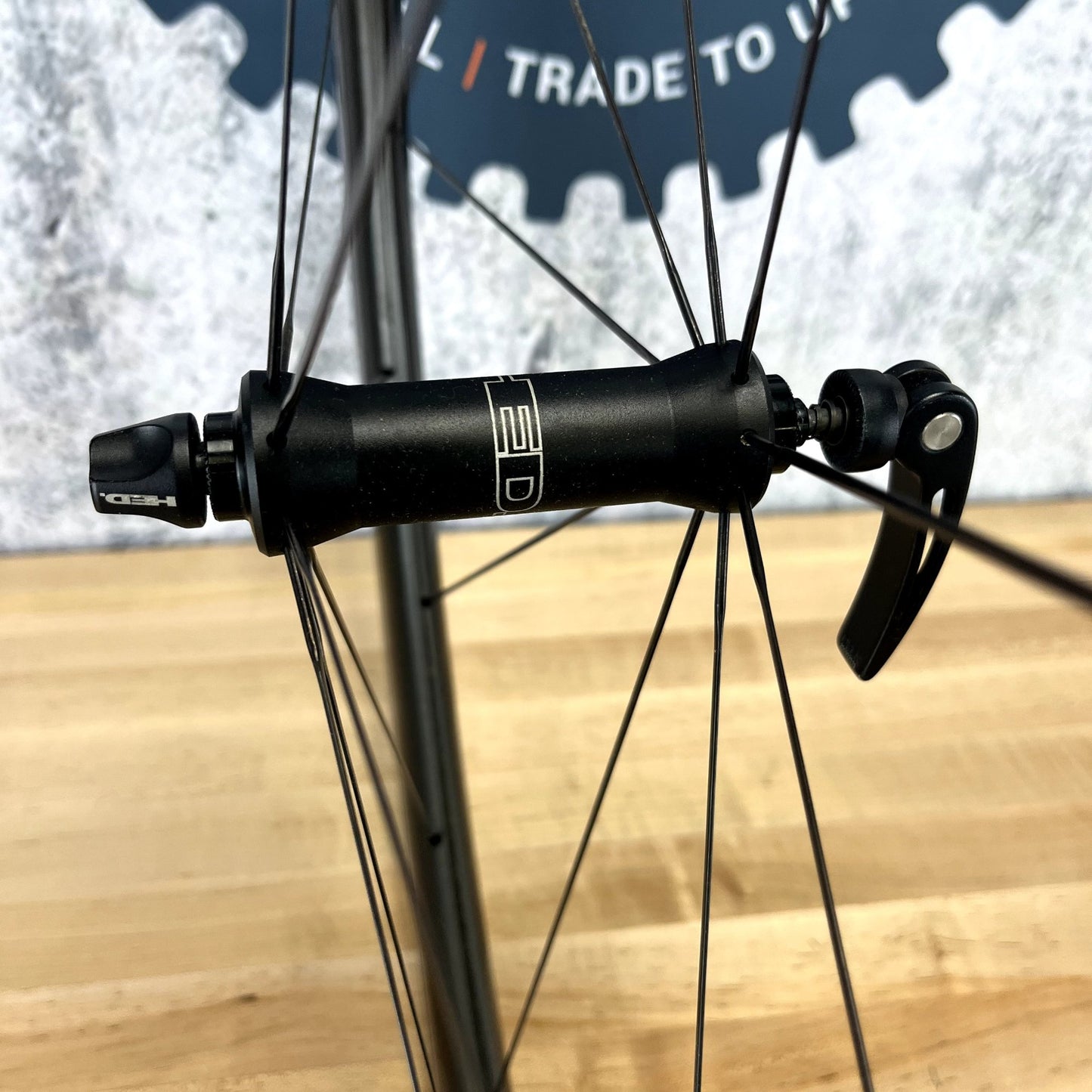 Low Mile! HED Jet RC5 Black Carbon/Alloy Tubeless Rim Brake Wheelset