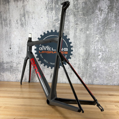 Low Mile! 2019 BMC Teammachine SLR 01 58cm Carbon Grey Rim Brake Frameset 1684g