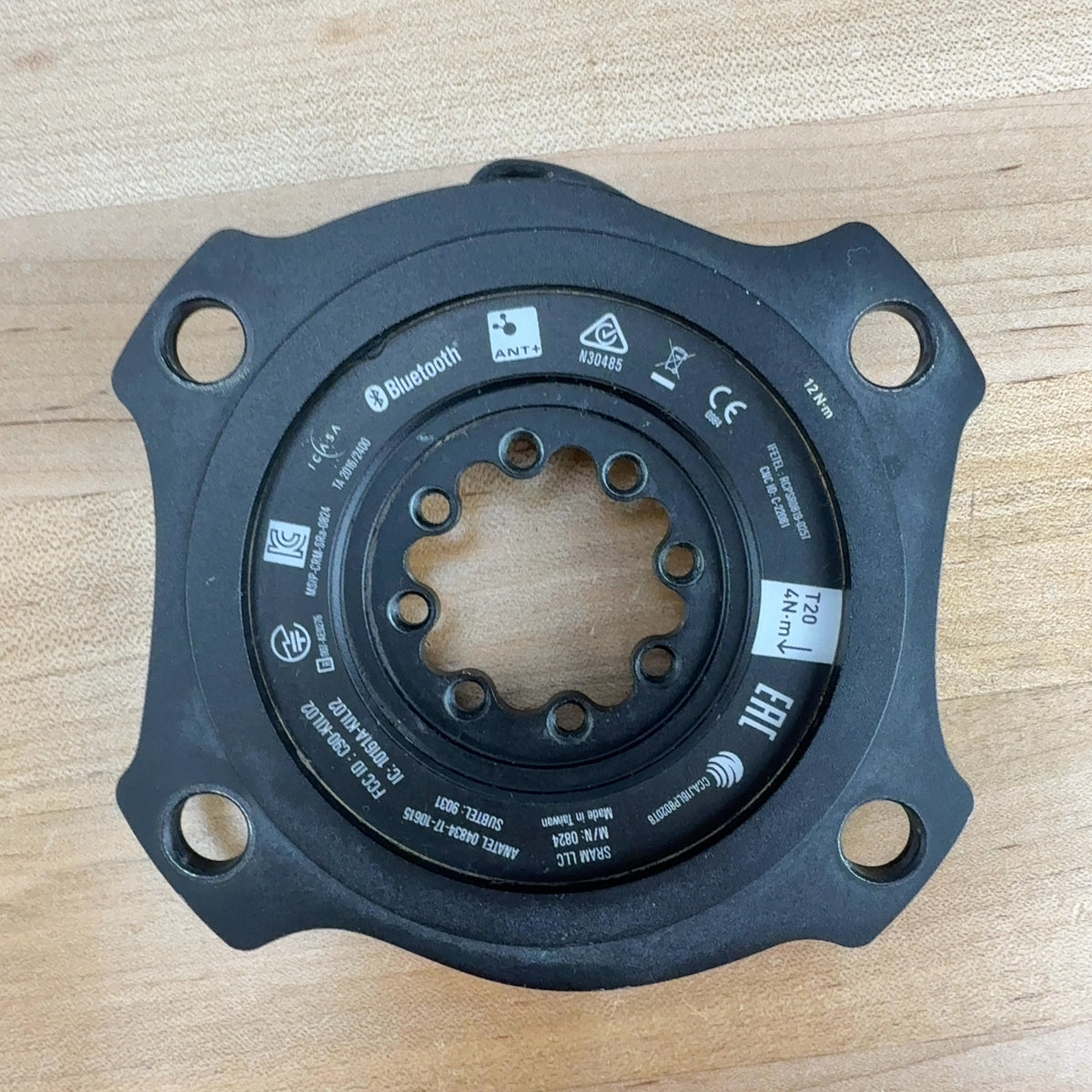 Light Use! SRAM RED/Force AXS Quarq D1 4-Bolt 107 BCD Power Meter Spider 179g