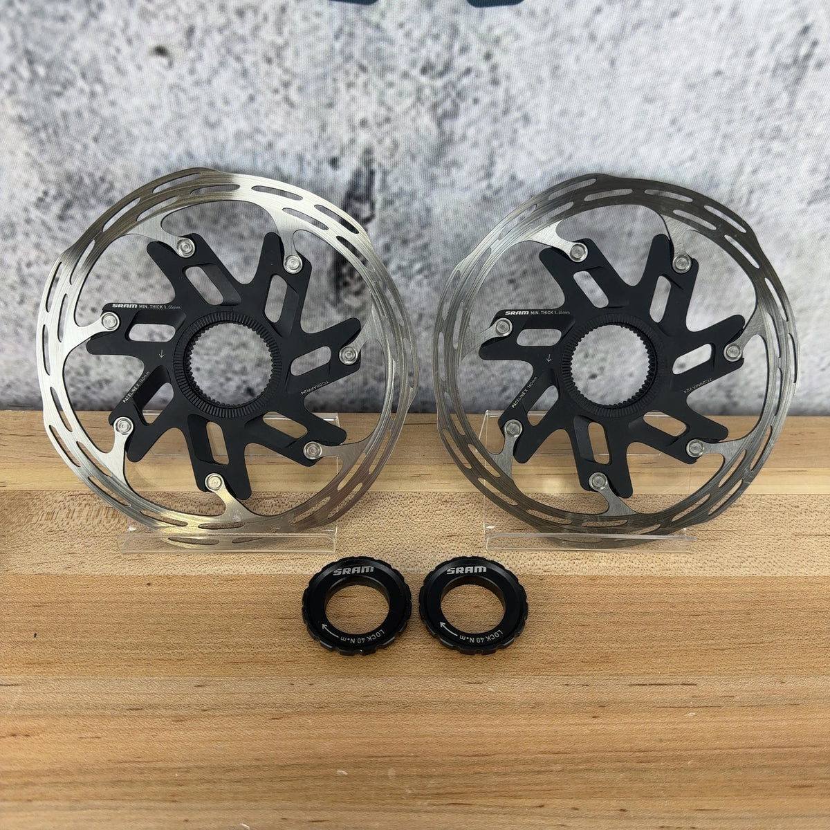 Light Use! SRAM Paceline X Center Lock 160mm/160mm Bike Disc Brake Rotors 280g — photo 1 of 6