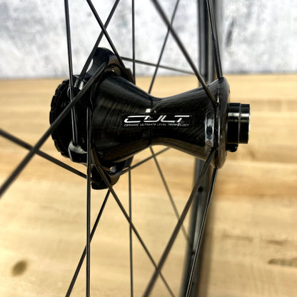 Low Mile! Campagnolo Bora Ultra WTO 80mm Carbon Disc Brake Tubeless 2-Way Fit Cult Ceramic Front Wheel