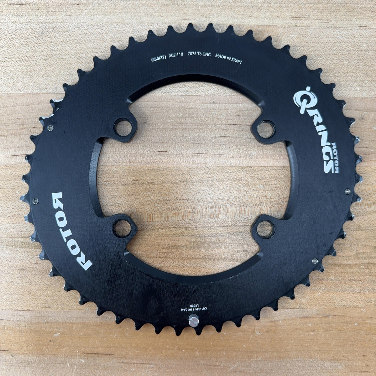 Light Use! Rotor Qrings 110BCD 4-Bolt Q50/37t 12-Speed Oval Chainring Set 164g