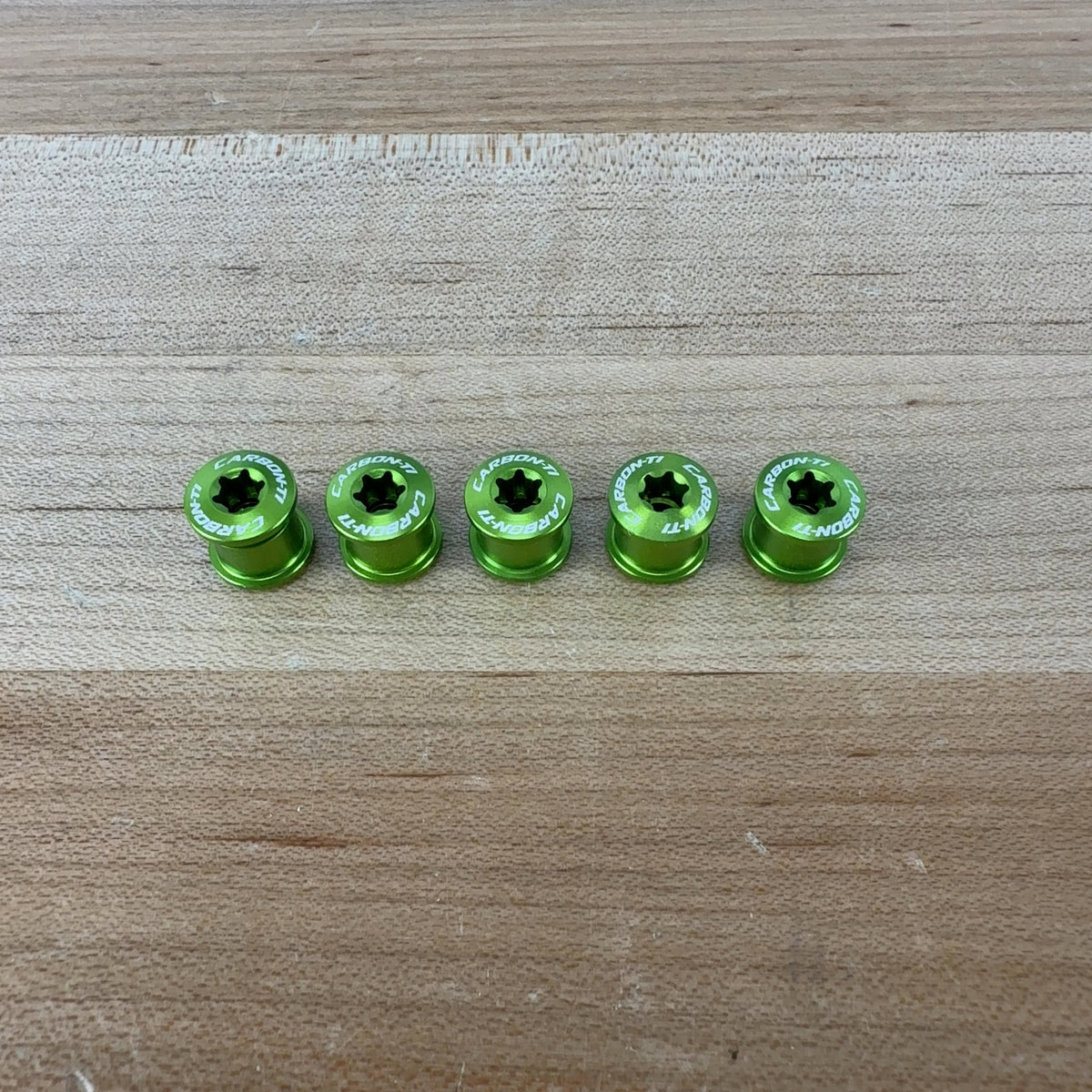 New! Carbon-Ti X-Fix Five Road Acid Green Bike Chainring Bolts 8.5g MSRP $30