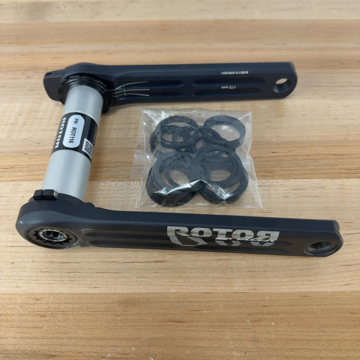 Light Use! Rotor INpower OCP 175mm MTB Power Meter Alloy Crank Arm Assembly