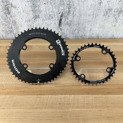 Light Use! Rotor Qrings 110BCD 4-Bolt Q50/37t 12-Speed Oval Chainring Set 164g