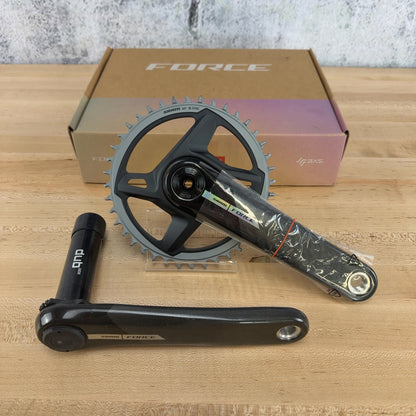 New! SRAM Force AXS D2 Wide Quarq Power Meter 40t 177.5mm 8-Bolt Gravel Crankset