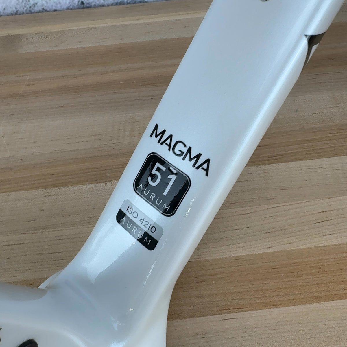 Low Mile! Aurum Magma 51cm Arctic White Carbon Road Bike Frameset 700c 1503g