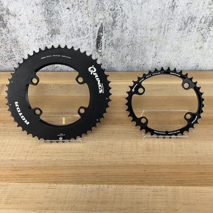 Light Use! Rotor Qrings 110BCD 4-Bolt Q50/37t 12-Speed Oval Chainring Set 165g