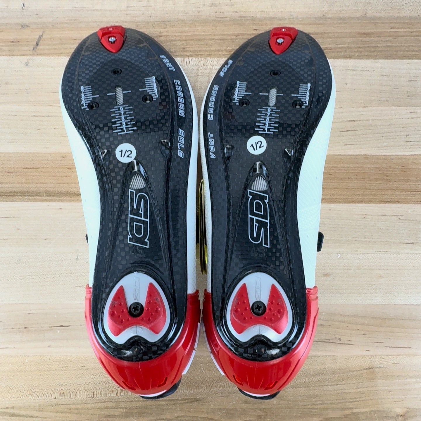 New! Sidi Wire 2 Carbon 45.5 EU White/Black/Red Cycling Shoes MSRP $459.99