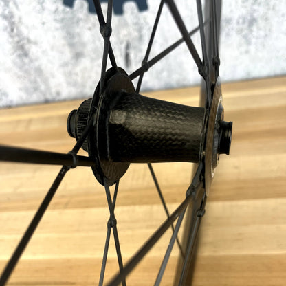 Low Mile! 2023 Lightweight Obermayer Evo Schwarz Carbon Disc Brake Tubeless Front Wheel