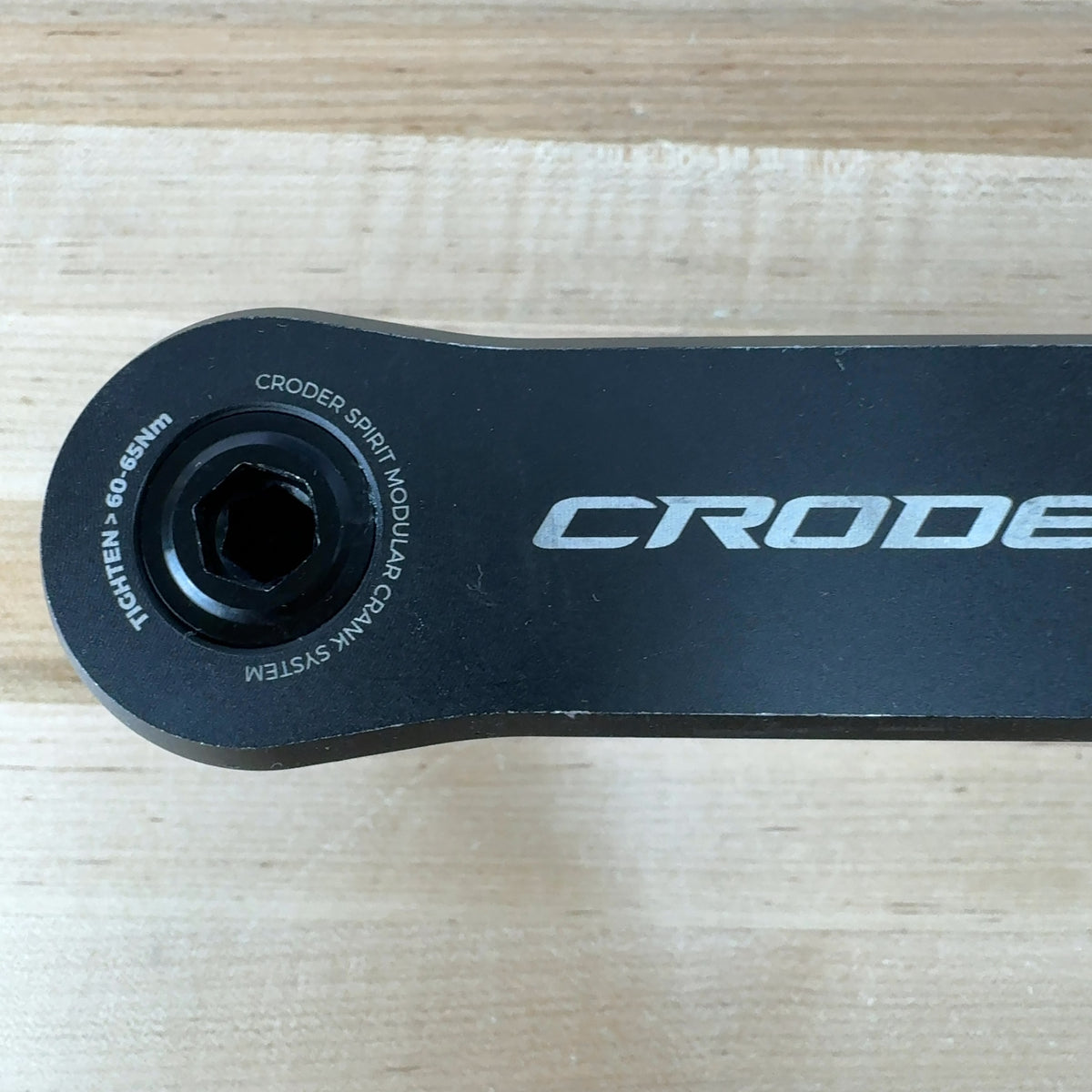 Light Use! Croder Spirit 150mm 8-Bolt 24mm Black Alloy Crank Arm Assembly 492g