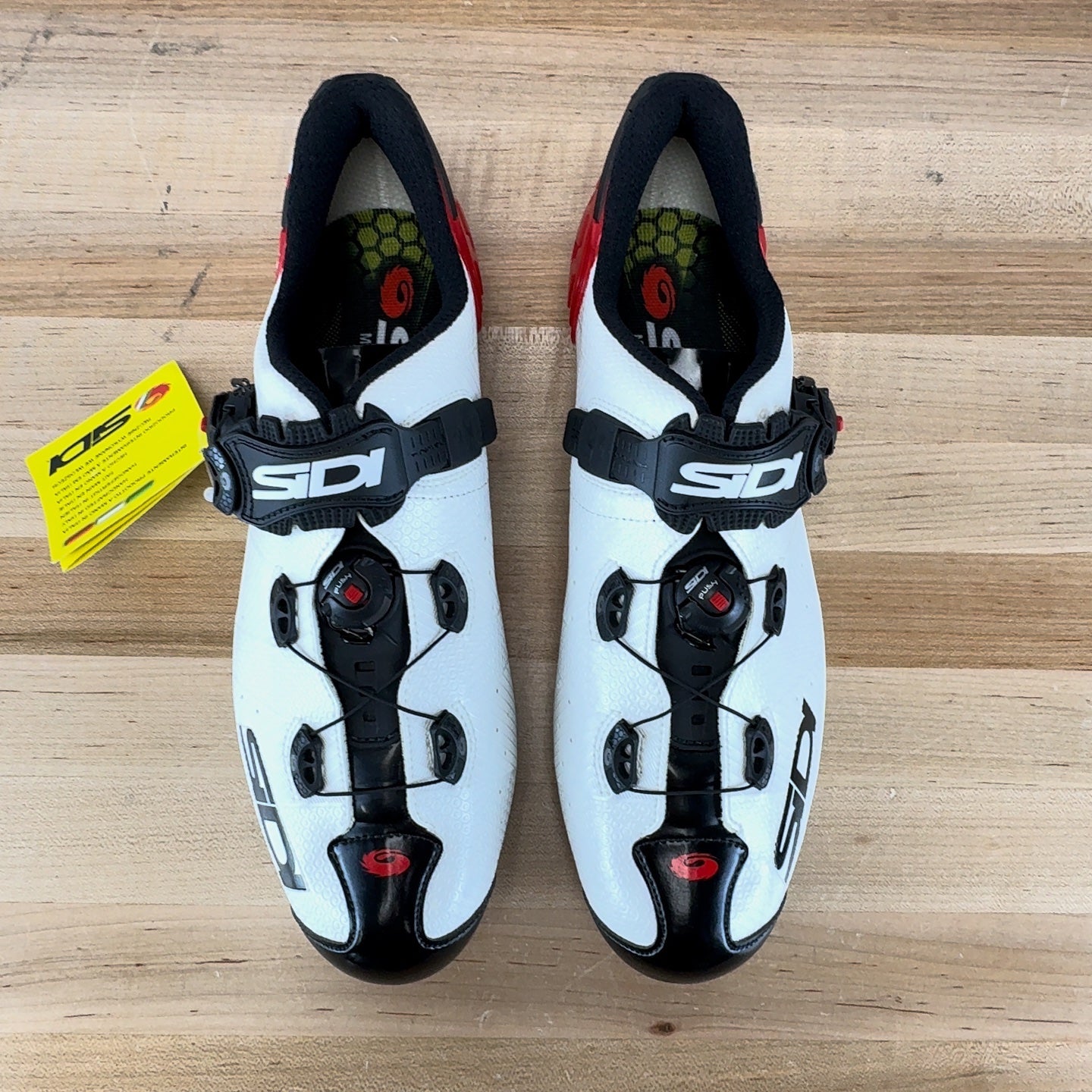 New! Sidi Wire 2 Carbon 45.5 EU White/Black/Red Cycling Shoes MSRP $459.99