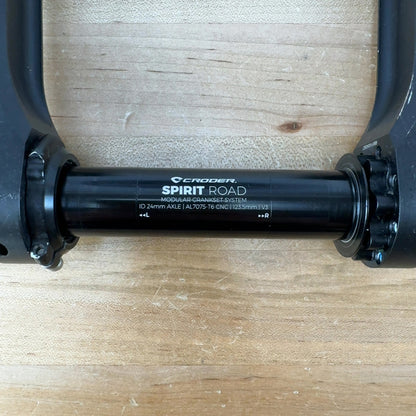 Light Use! Croder Spirit 150mm 8-Bolt 24mm Black Alloy Crank Arm Assembly 492g