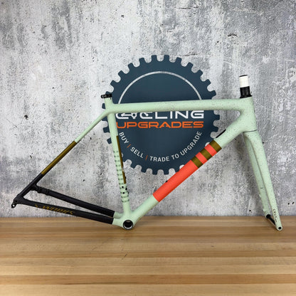 Light Use! Specialized 2024 S-Works Crux 54cm SATIN WHITE SAGE/CACTUS BLOOM/MIDNIGHT SHADOW SPECKLE Carbon Frameset