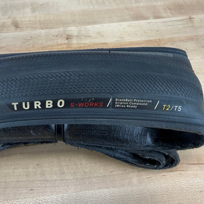 Light Use! Pair Specialized S-Works Turbo T2/T5 28mm Tubeless Road Bike Tires