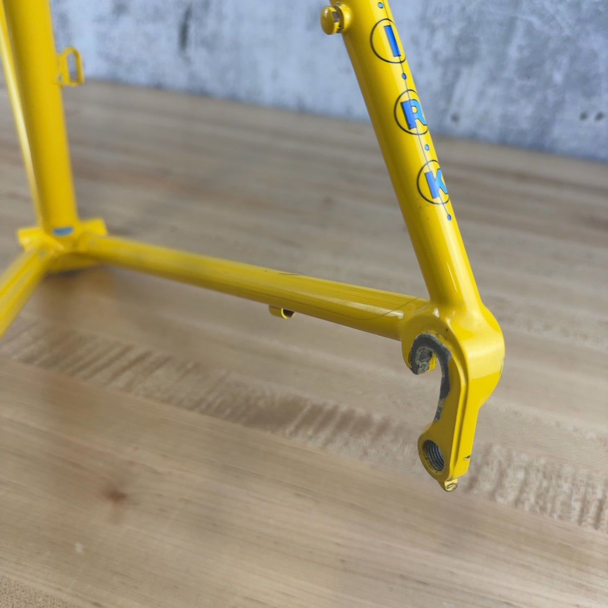 Dave Kirk JK Special 56cm Steel Rim Brake 700c Yellow Vintage Frameset 2607g