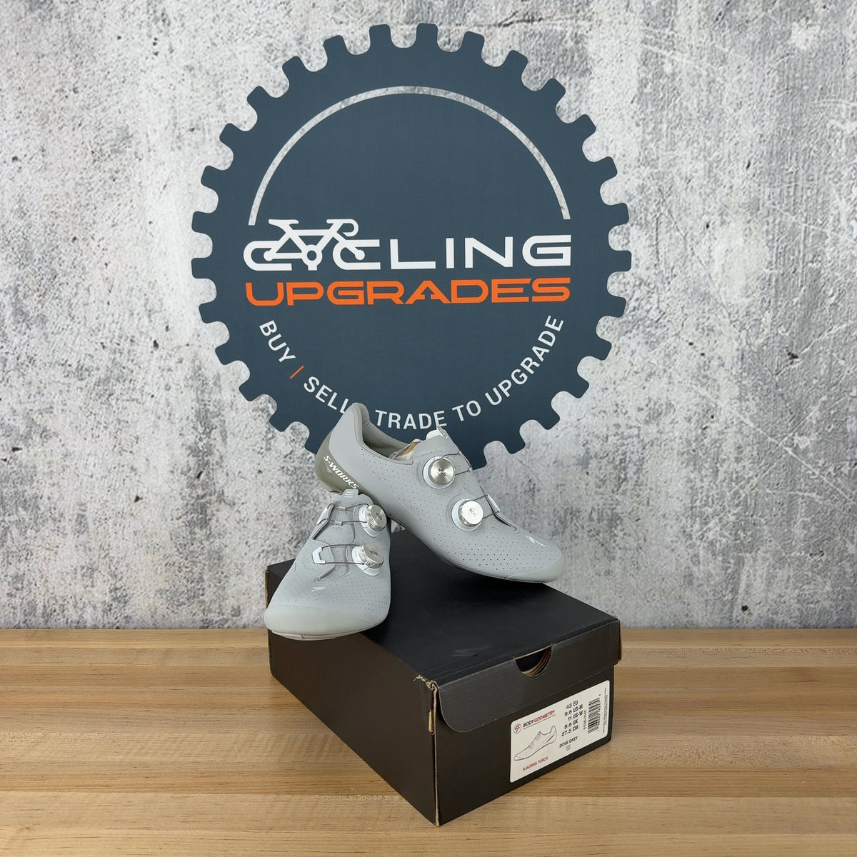 New! Specialized S-Works Torch Dove Gray 43 EU Clipless Cycling Shoes MSRP $500 — photo 1 of 7
