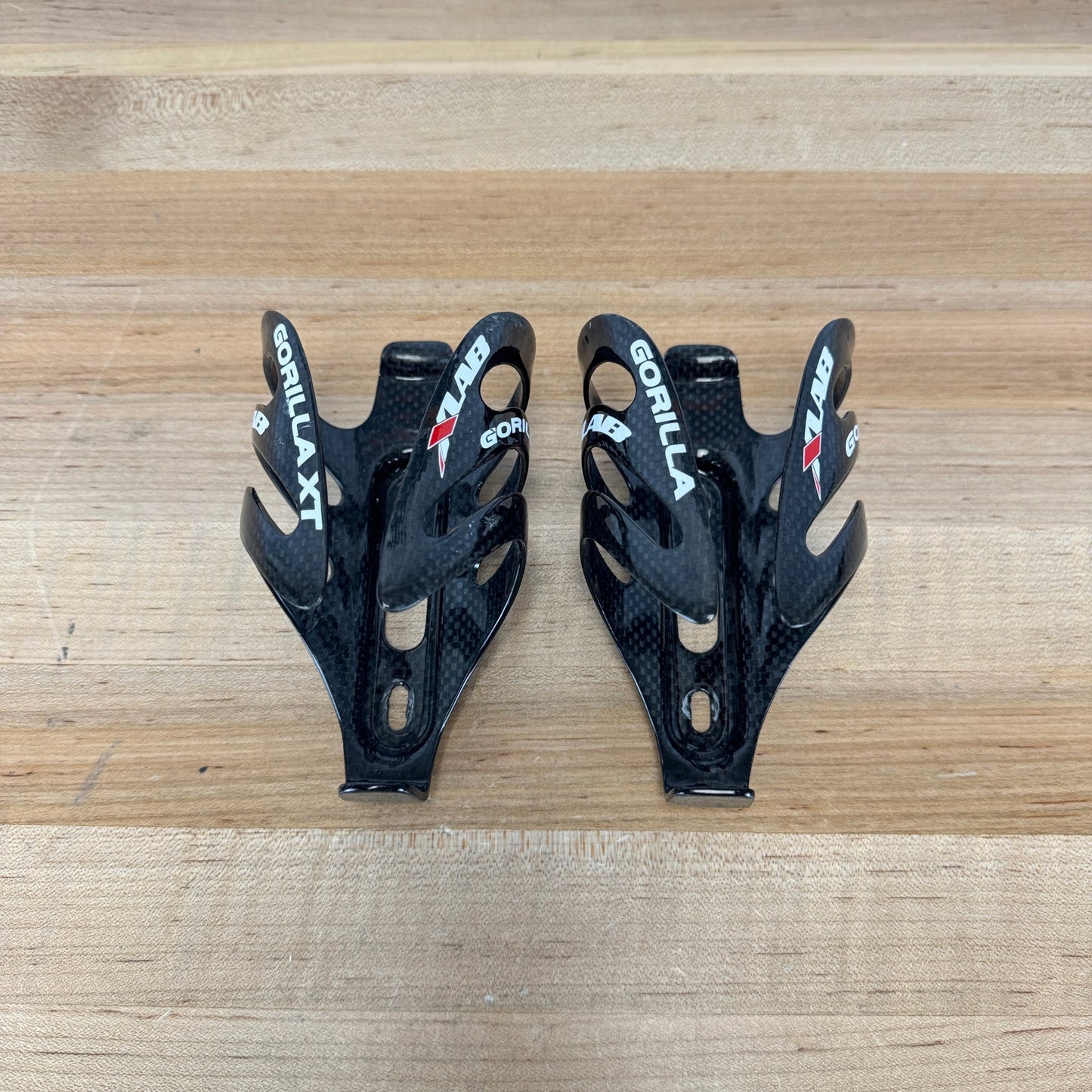 Xlab Gorilla Cage Black Pair Carbon Bike Water Bottle Cages 90g