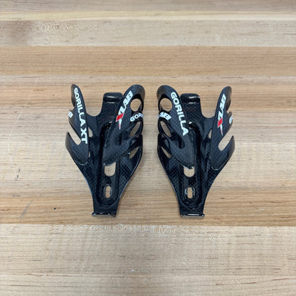 Xlab Gorilla Cage Black Pair Carbon Bike Water Bottle Cages 90g