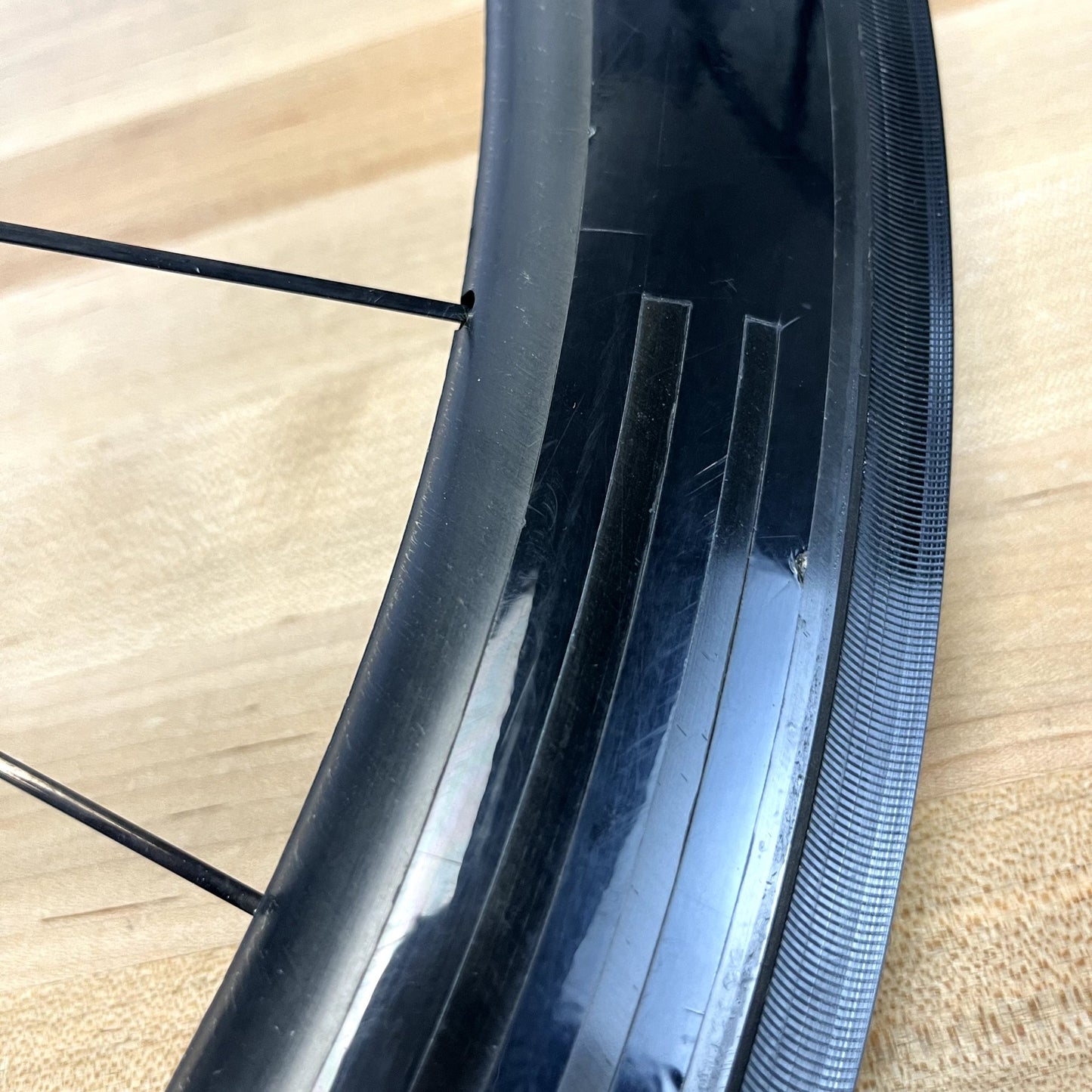Low Mile! HED Jet RC5 Black Carbon/Alloy Tubeless Rim Brake Wheelset