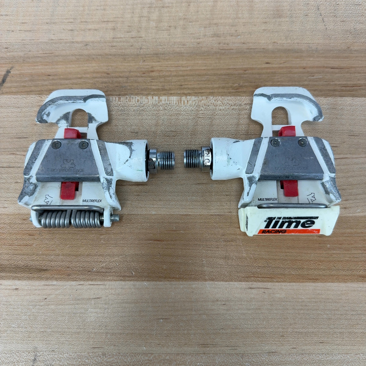 Time Bioperformance White Alloy Vintage Clipless Bike Pedals 464g