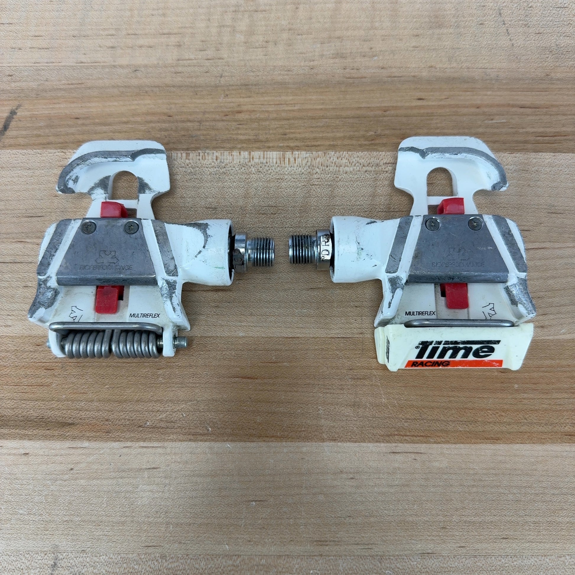 Time Bioperformance White Alloy Vintage Clipless Bike Pedals 464g
