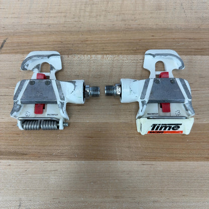 Time Bioperformance White Alloy Vintage Clipless Bike Pedals 464g