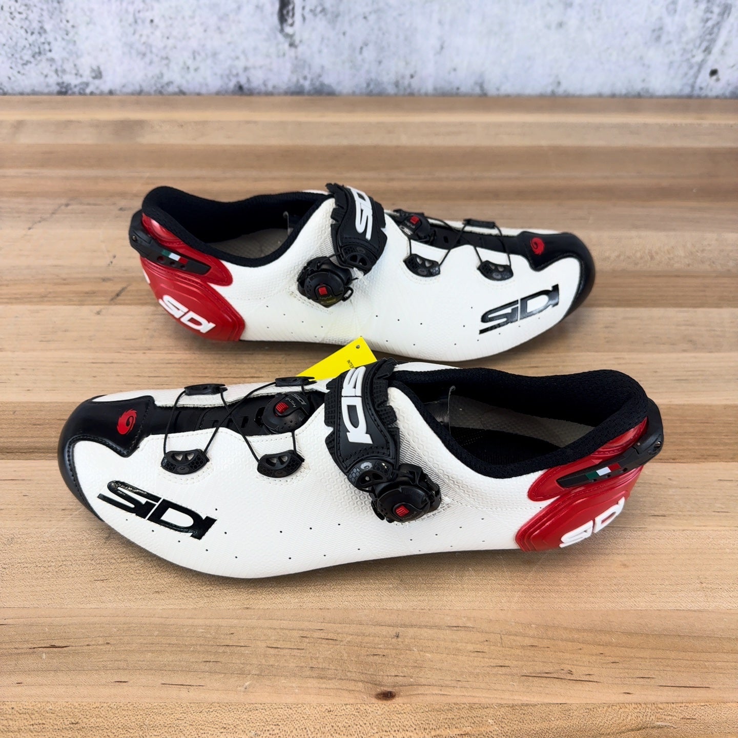 New! Sidi Wire 2 Carbon 45.5 EU White/Black/Red Cycling Shoes MSRP $459.99
