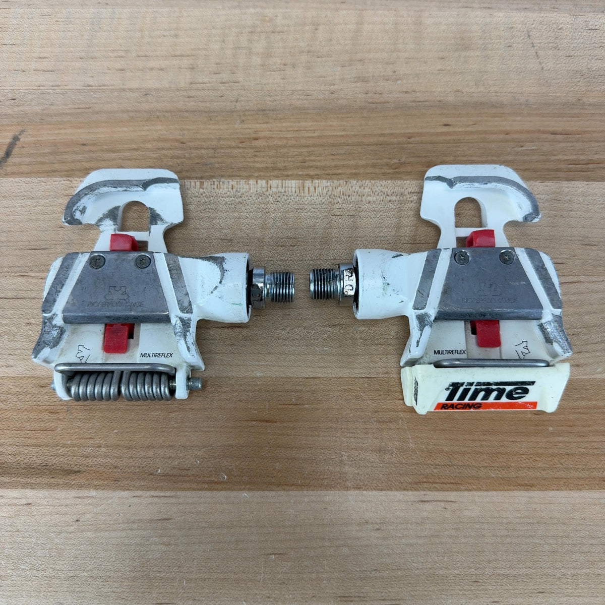 Time Bioperformance White Alloy Vintage Clipless Bike Pedals 464g