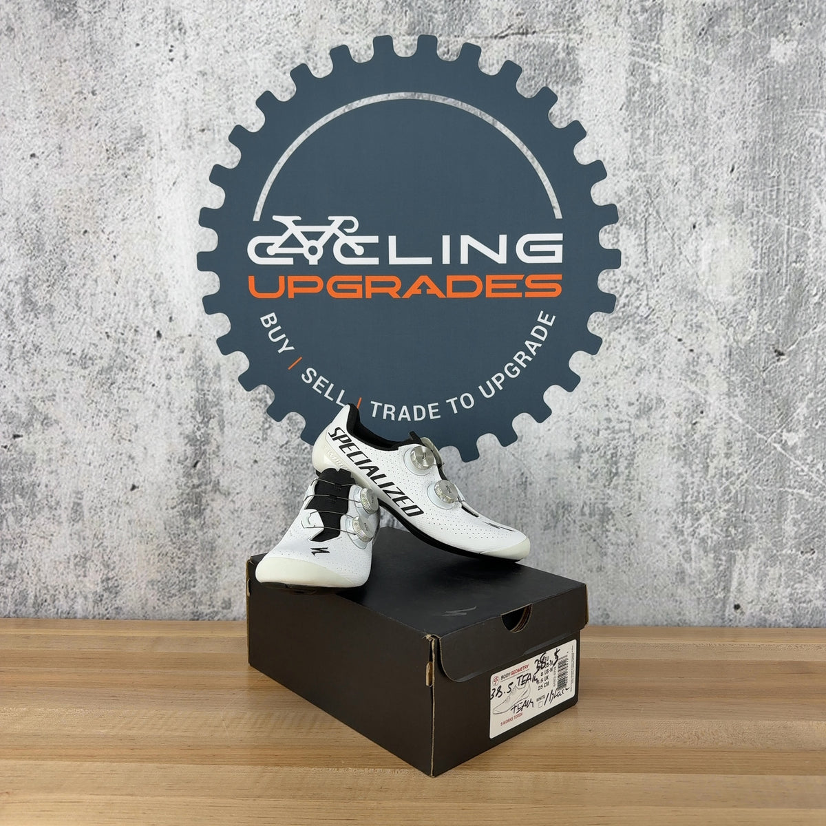 New! Specialized S-Works Torch White Team 38.5 EU Clipless Road Shoes MSRP $500 — photo 1 of 8