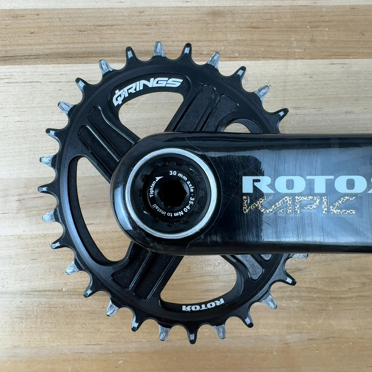 Light Use! Rotor Kapic Carbon 30t 165mm Mountain Bike Crankset 434g MSRP $618 — photo 3 of 9