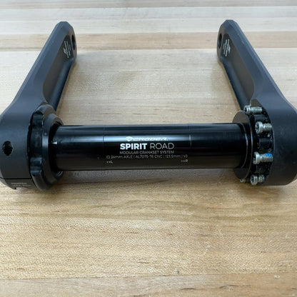 Light Use! Croder Spirit 145mm 8-Bolt 24mm Black Alloy Crank Arm Assembly 491g