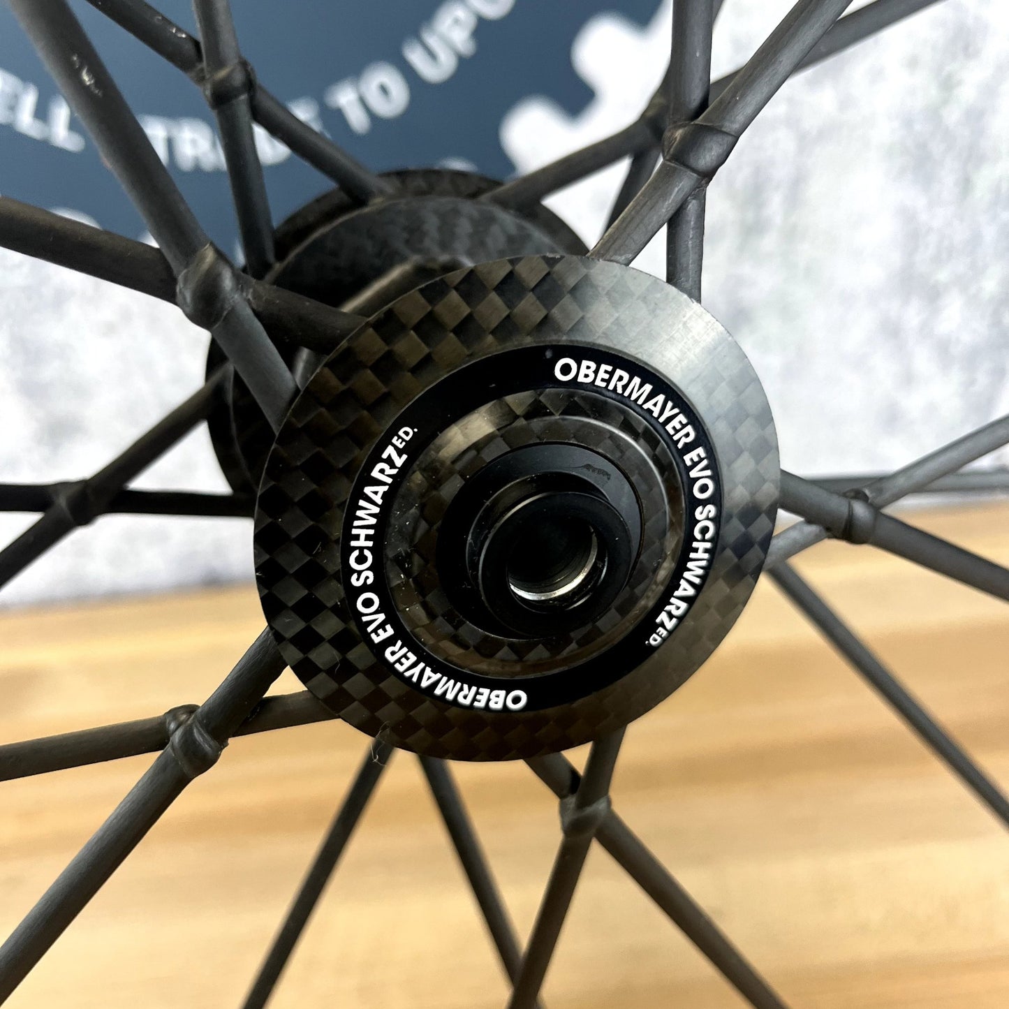 Low Mile! 2023 Lightweight Obermayer Evo Schwarz Carbon Disc Brake Tubeless Front Wheel