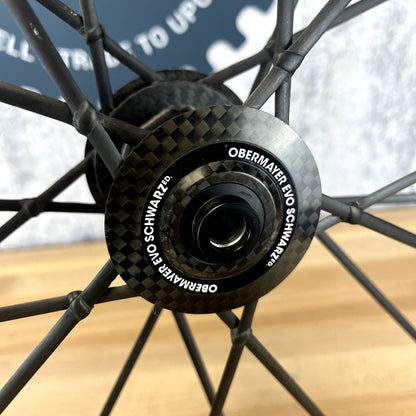 Low Mile! 2023 Lightweight Obermayer Evo Schwarz Carbon Disc Brake Tubeless Front Wheel