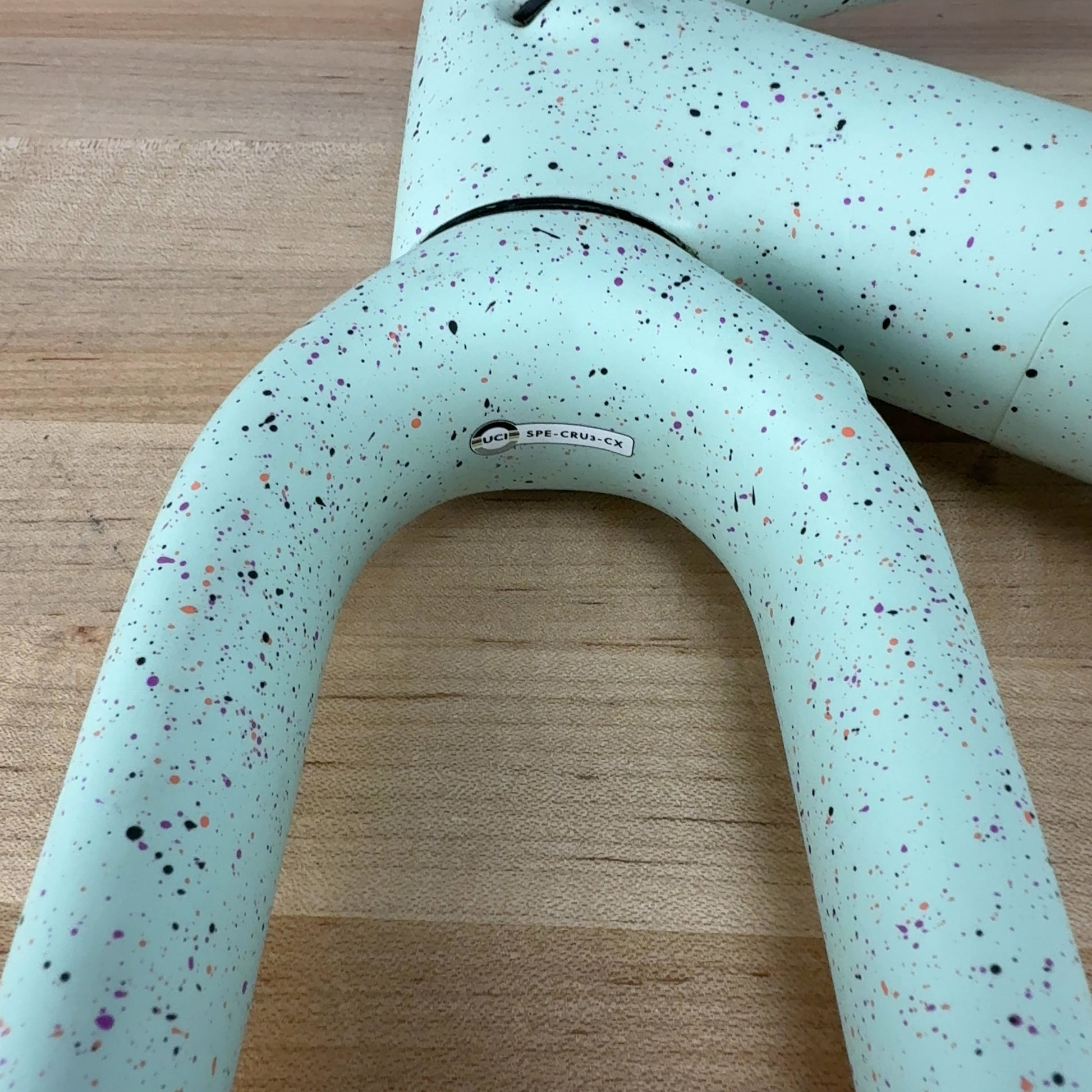Light Use! Specialized 2024 S-Works Crux 54cm SATIN WHITE SAGE/CACTUS BLOOM/MIDNIGHT SHADOW SPECKLE Carbon Frameset