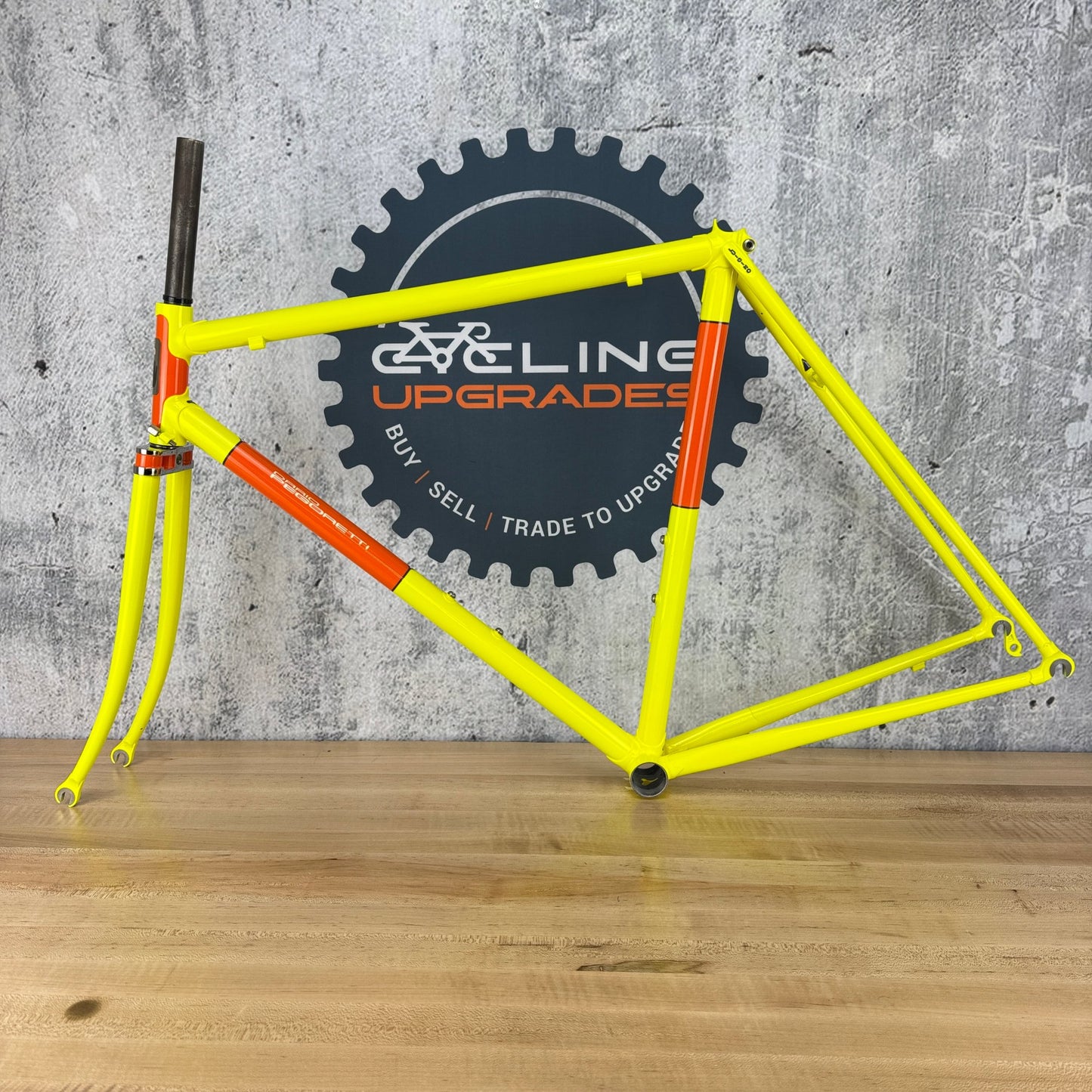 New! 2023 Dario Pegoretti Luigino Vintage 54cm Yellow Steel Rim Brake Frameset