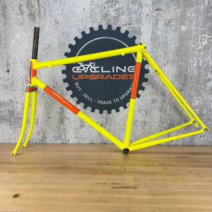 New! 2023 Dario Pegoretti Luigino Vintage 54cm Yellow Steel Rim Brake Frameset