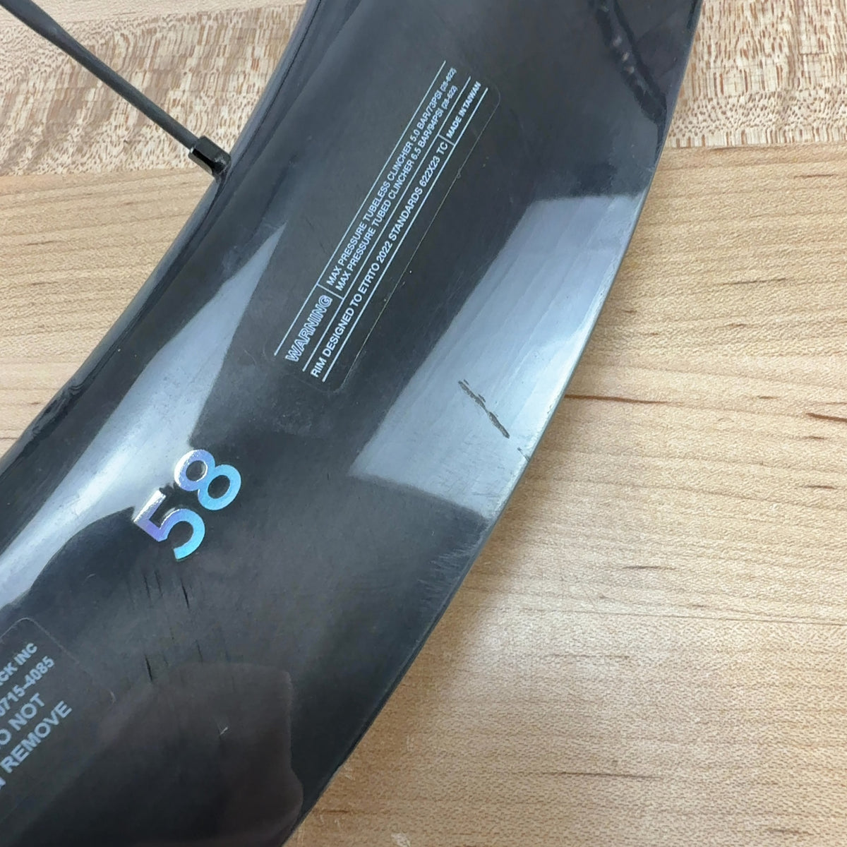 Low Mile! Black Inc 48|58 Carbon Tubeless Gloss Bike Wheelset 700c 1335g — photo 10 of 13