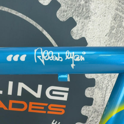 New 1990 Alberto Masi Milano 3V T.I.G. Integral 56cm Vintage Blue Alloy Frameset