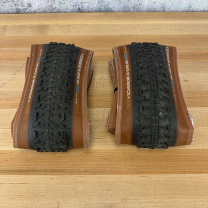 Low Mile! Schwalbe G-One RX Pro 700 x 50mm Tubeless Tanwall Gravel Pair Tires