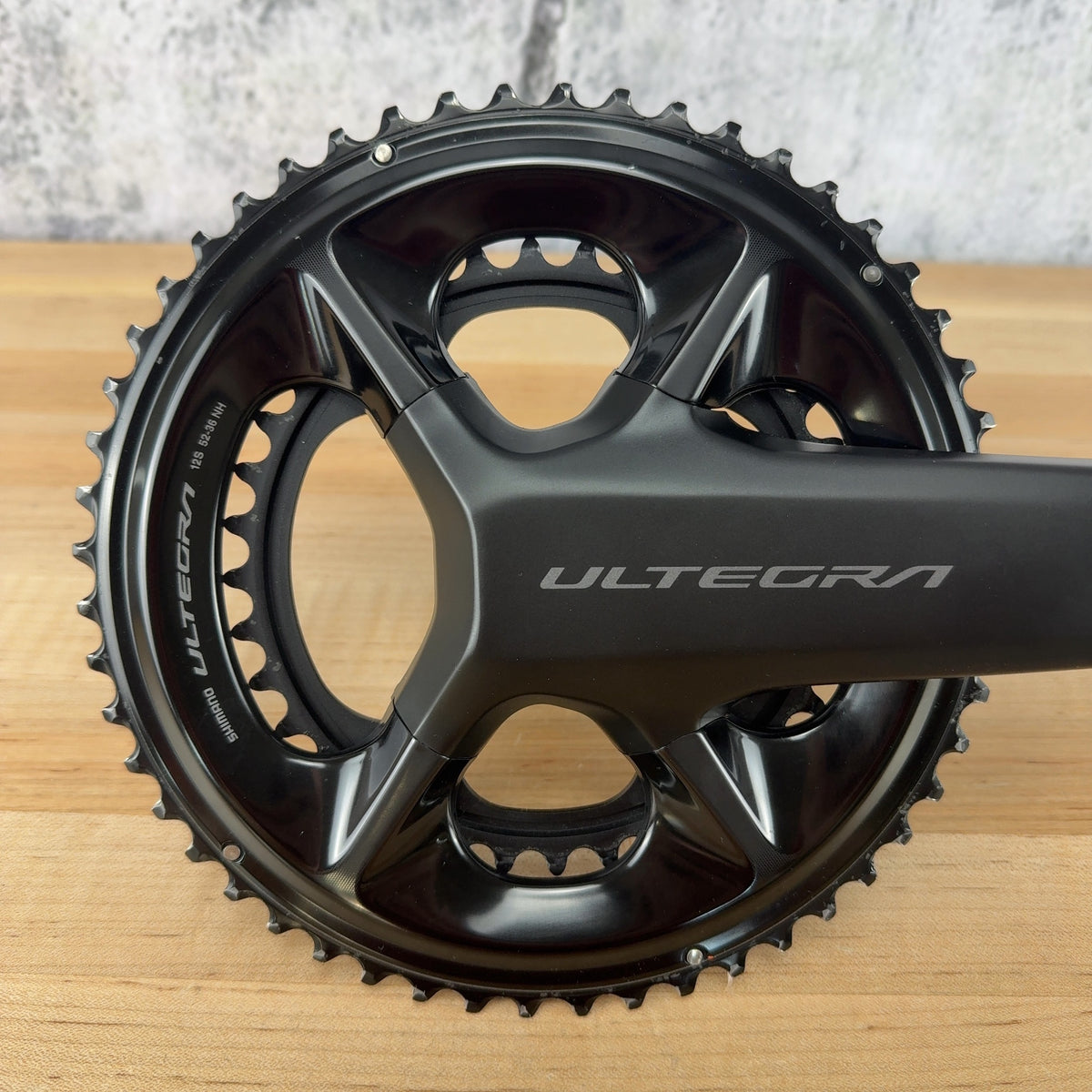 Shimano Ultegra FC-R8100 175mm 52/36T 12-Speed Black Alloy Bike Crankset 720g